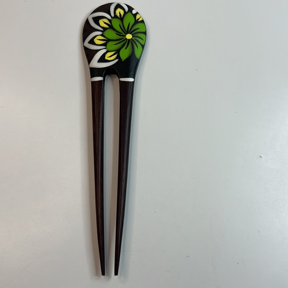 Wood Earrings Necklace Hair Comb Set - Picture 9 of 16